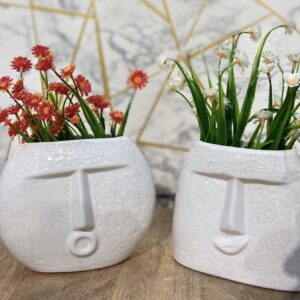 Modern Ceramic Vase with Floral Arrangement