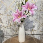 Vibrant Ceramic Vase with Decorative Flowers – Festive Ready