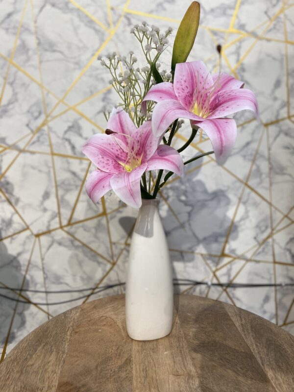 Vibrant Ceramic Vase with Decorative Flowers – Festive Ready
